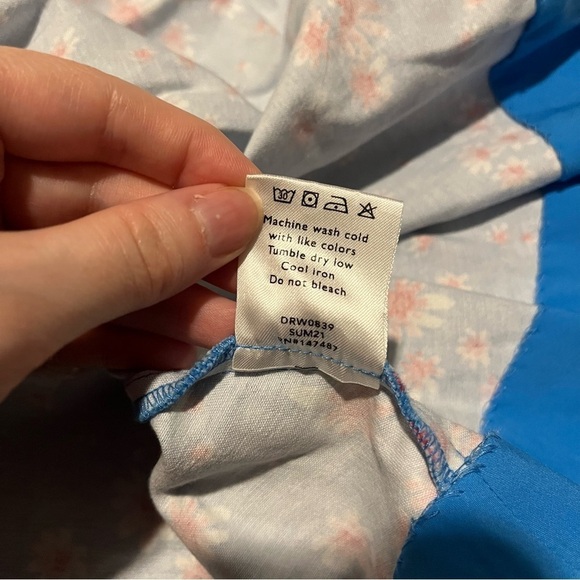 Draper James Blue Floral Dress Size 12 ASO Ginger Zee Good Morning America Celeb - Picture 9 of 10